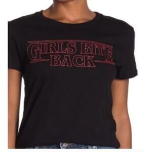 Prince Peter LARGE Tee Graphic Short Sleeve Black red “Girls Bite Back” T-Shirt